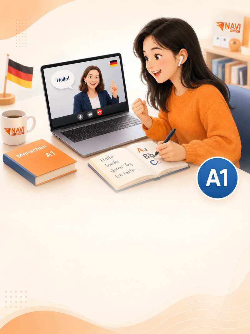 Khóa tiếng Đức A1 — học online cùng NAVI