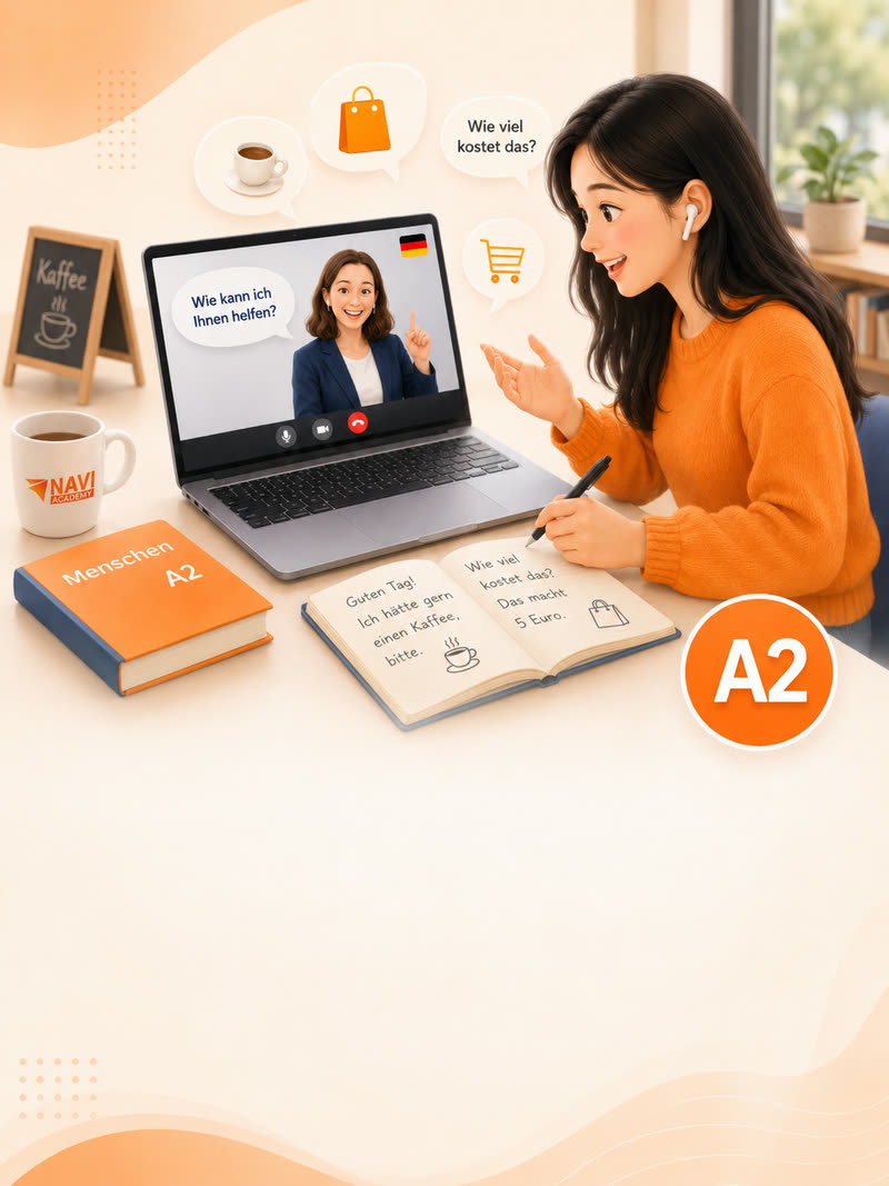 Khóa tiếng Đức A2 — học online cùng NAVI